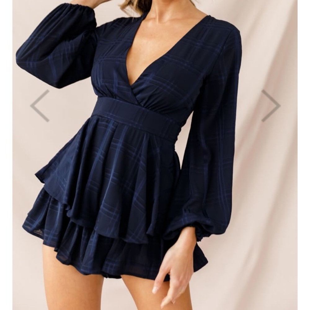Selfie leslie navy romper